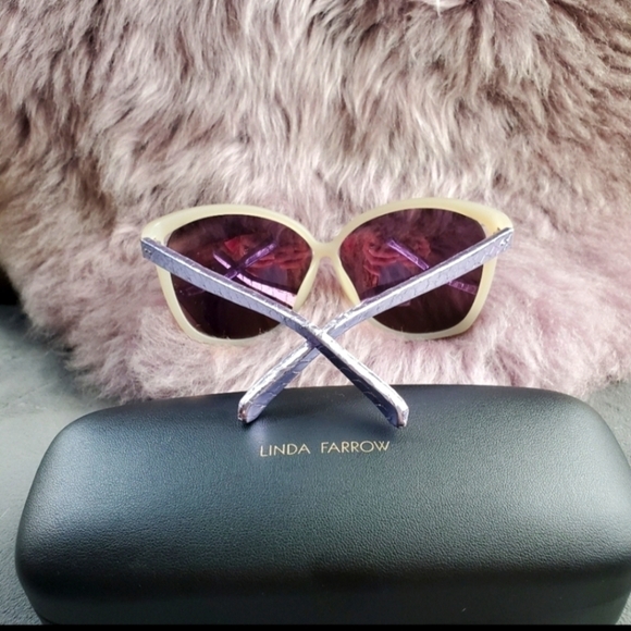 ?LINDA Farrow 61mm Oversized Round sunglasses NWT